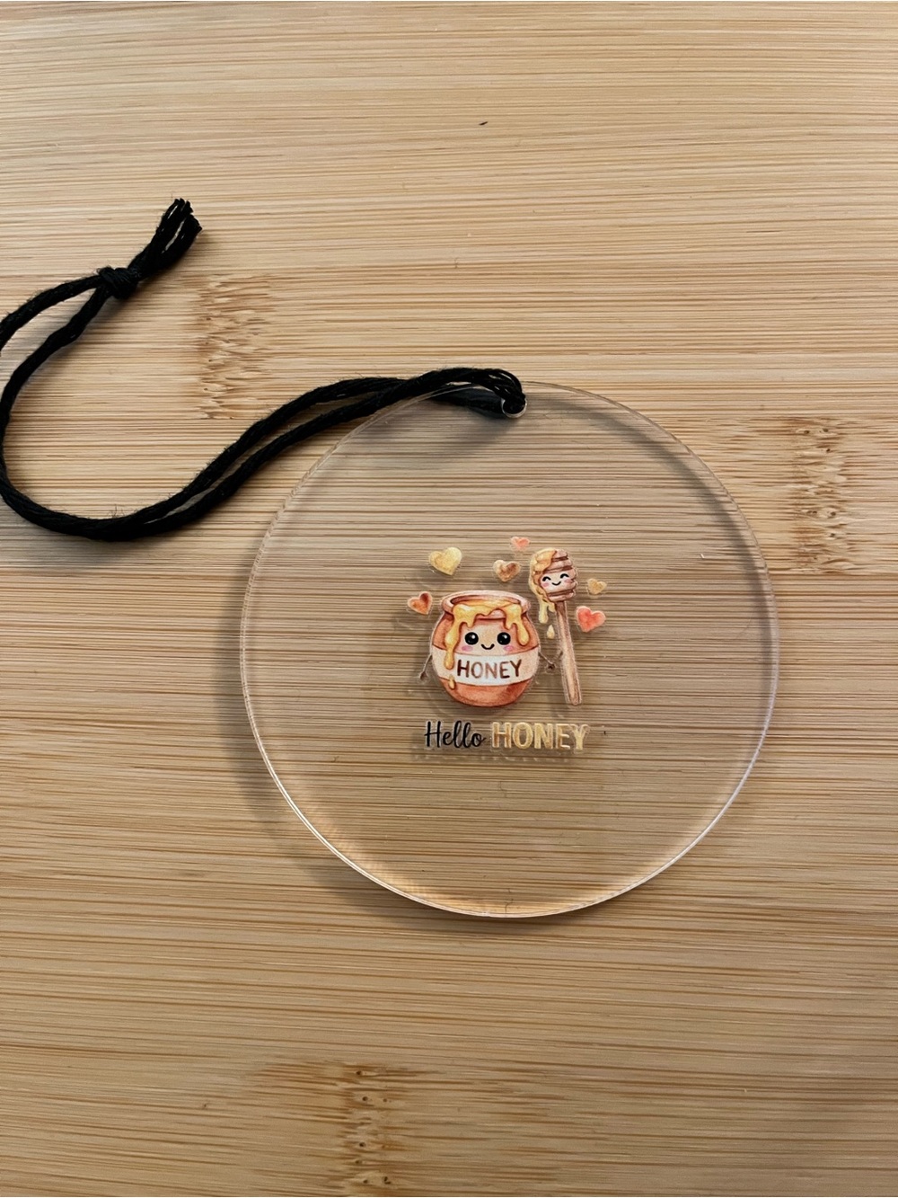 Hello Honey Hanging Acrylic Ornament - Set of 10 pieces